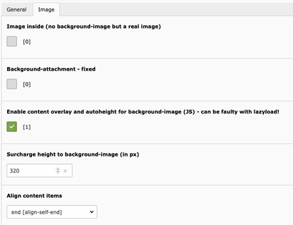 flexform content overlay