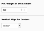Flexform Tab Settings Höhe und Ausrichtung