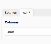 Variable width content / Erscheinungsbild