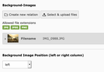 Flexform Tab Background Images Hintergrundbilder
