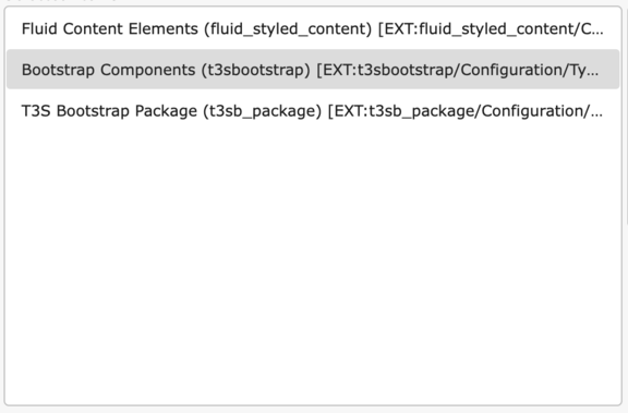 Static Templates einbinden Static Templates