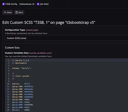 T3SB Config -> edit -> SCSS T3SB Config -> edit -> SCSS