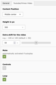 Tab YouTube-Vimeo Video