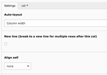 Variable width content / Erscheinungsbild
