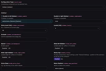 BE Modul -> Sidebar BE Modul Sidebar