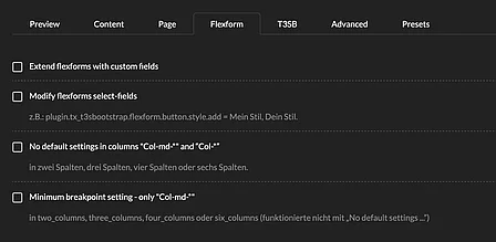 Extension Configuration Extension Configuration