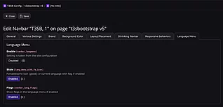 Language Menu